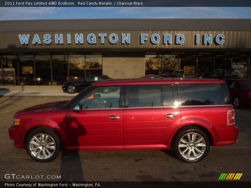 Red Candy Metallic / Charcoal Black 2011 Ford Flex Limited AWD EcoBoost