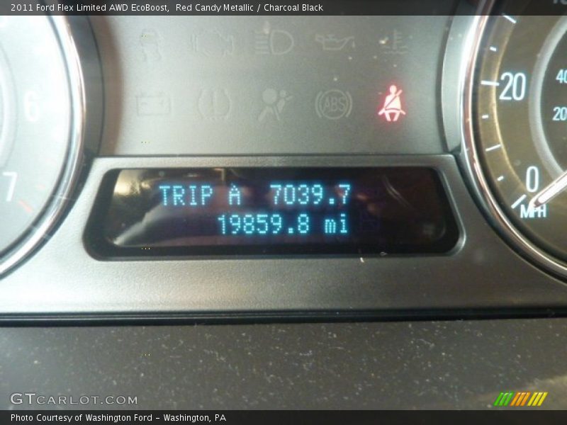 Red Candy Metallic / Charcoal Black 2011 Ford Flex Limited AWD EcoBoost