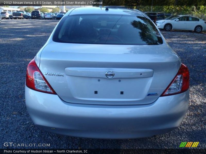 Brilliant Silver Metallic / Charcoal 2012 Nissan Versa 1.6 S Sedan