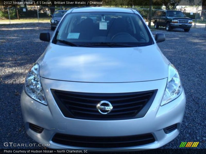 Brilliant Silver Metallic / Charcoal 2012 Nissan Versa 1.6 S Sedan