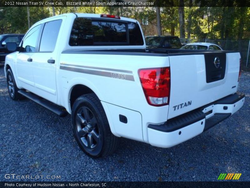 Blizzard White / Sport Apperance Gray/Charcoal 2012 Nissan Titan SV Crew Cab