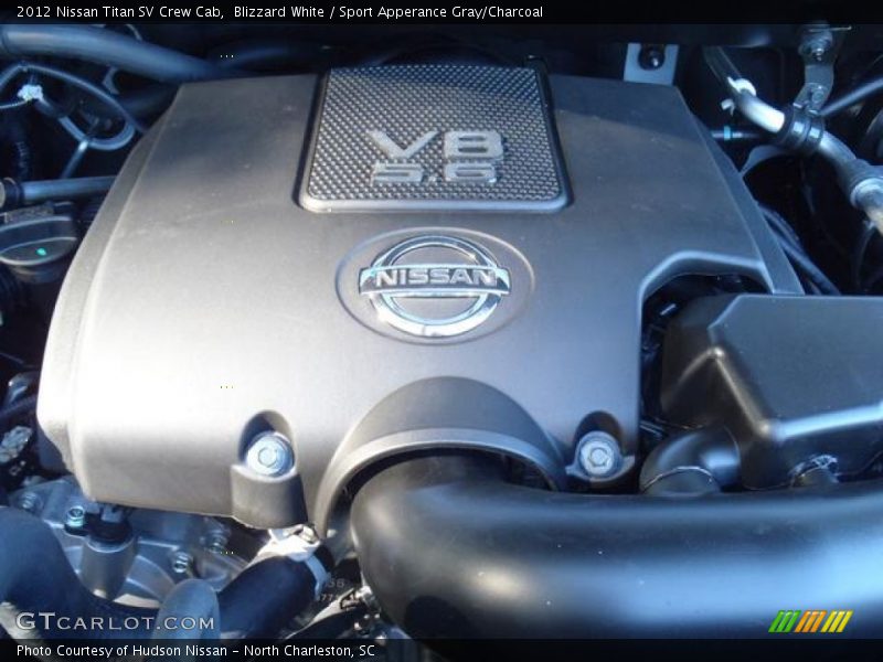 Blizzard White / Sport Apperance Gray/Charcoal 2012 Nissan Titan SV Crew Cab