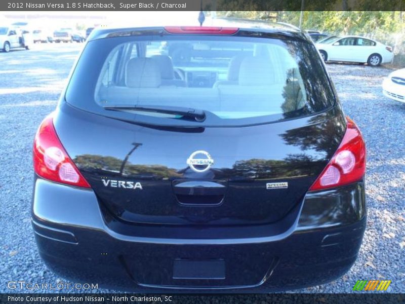 Super Black / Charcoal 2012 Nissan Versa 1.8 S Hatchback