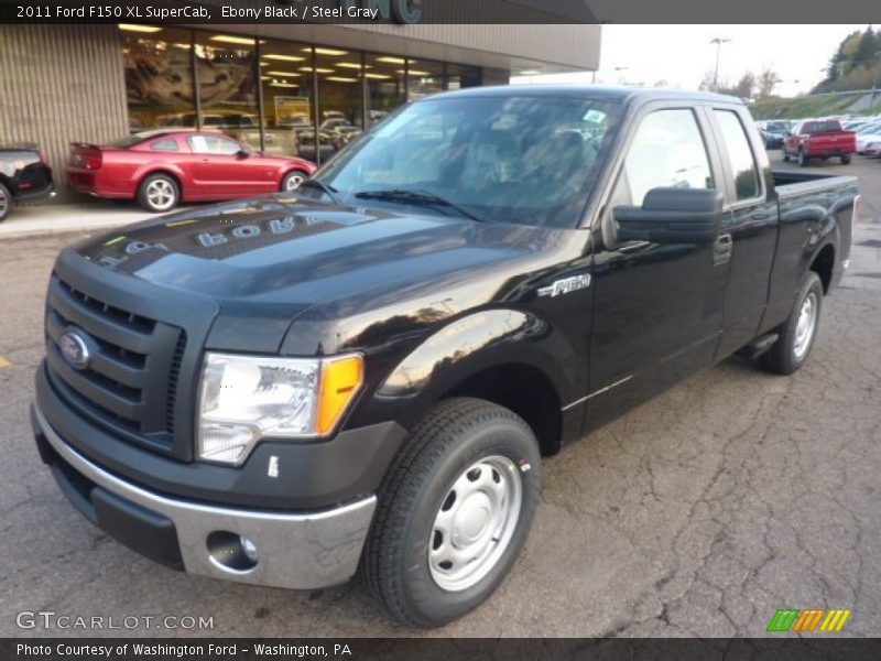 Ebony Black / Steel Gray 2011 Ford F150 XL SuperCab