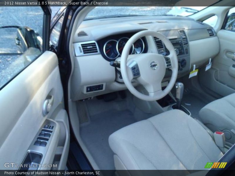 Super Black / Charcoal 2012 Nissan Versa 1.8 S Hatchback