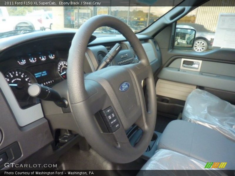 Ebony Black / Steel Gray 2011 Ford F150 XL SuperCab