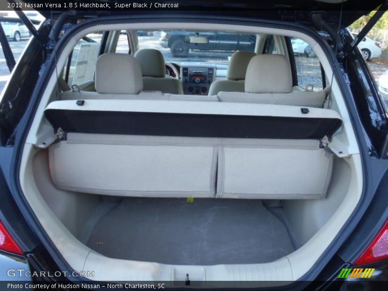 Super Black / Charcoal 2012 Nissan Versa 1.8 S Hatchback