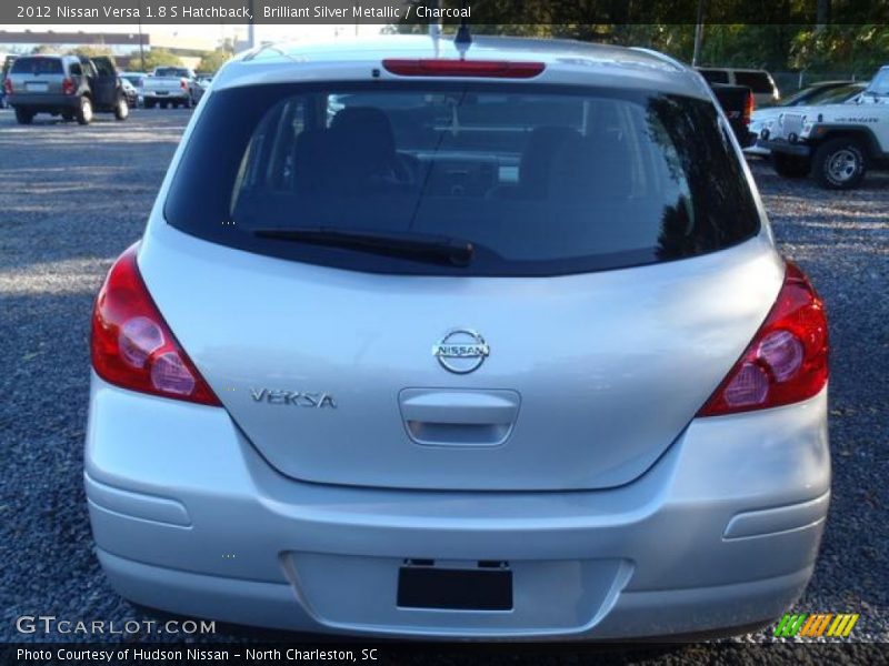 Brilliant Silver Metallic / Charcoal 2012 Nissan Versa 1.8 S Hatchback