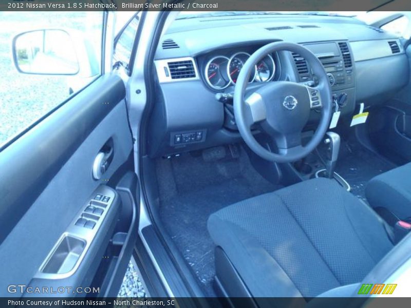  2012 Versa 1.8 S Hatchback Charcoal Interior