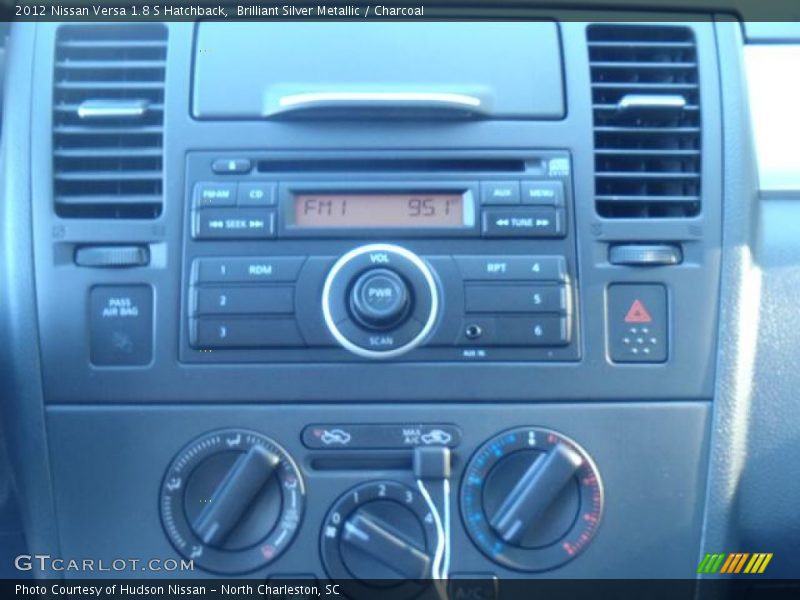 Brilliant Silver Metallic / Charcoal 2012 Nissan Versa 1.8 S Hatchback