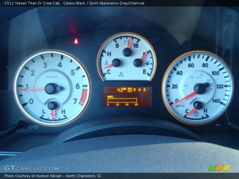 Galaxy Black / Sport Apperance Gray/Charcoal 2012 Nissan Titan SV Crew Cab