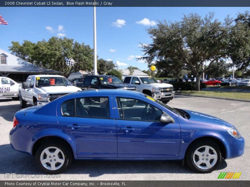 Blue Flash Metallic / Gray 2008 Chevrolet Cobalt LS Sedan
