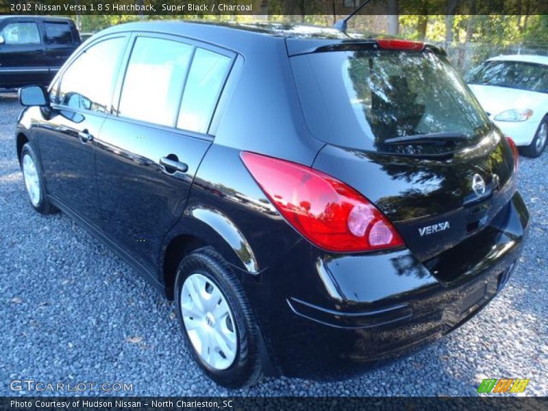 Super Black / Charcoal 2012 Nissan Versa 1.8 S Hatchback
