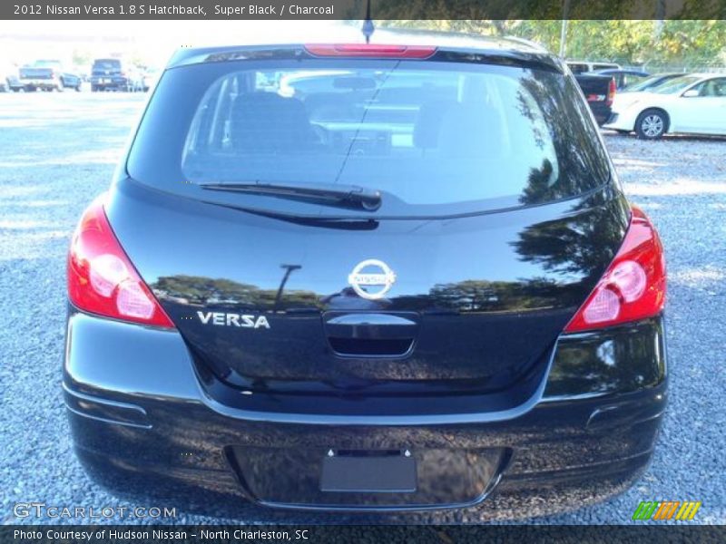 Super Black / Charcoal 2012 Nissan Versa 1.8 S Hatchback