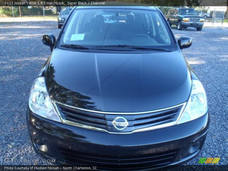 Super Black / Charcoal 2012 Nissan Versa 1.8 S Hatchback