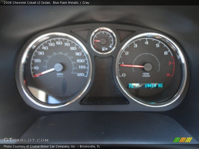 Blue Flash Metallic / Gray 2008 Chevrolet Cobalt LS Sedan