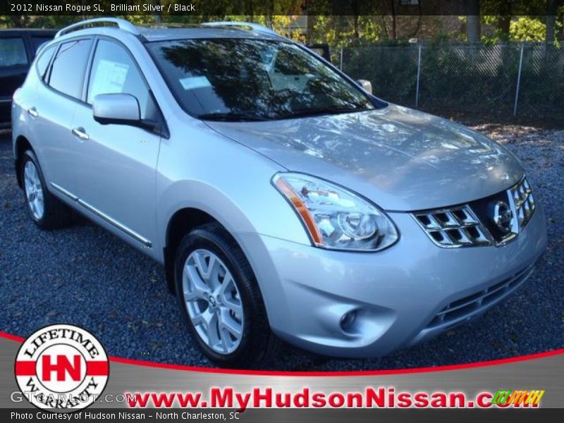 Brilliant Silver / Black 2012 Nissan Rogue SL