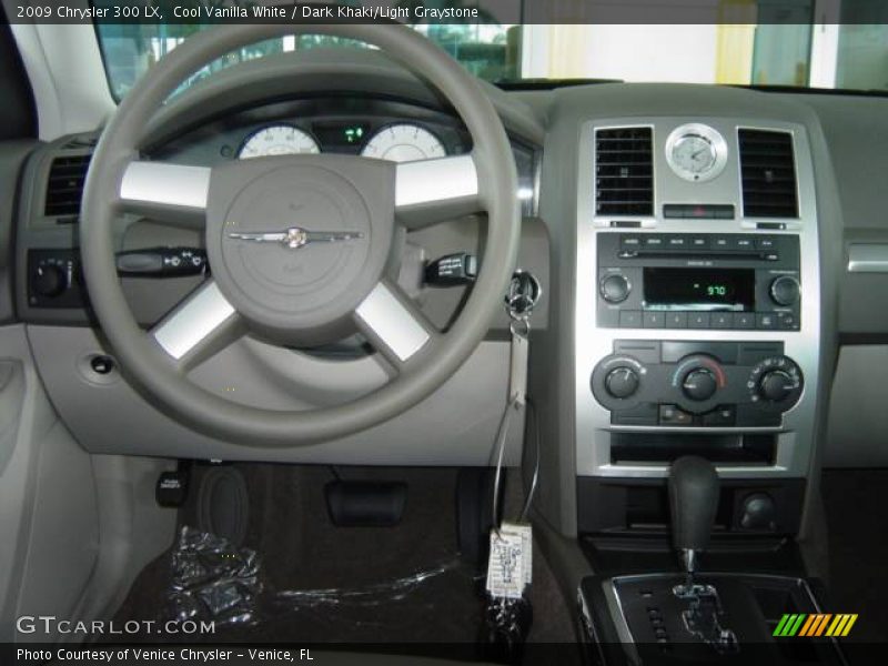 Cool Vanilla White / Dark Khaki/Light Graystone 2009 Chrysler 300 LX