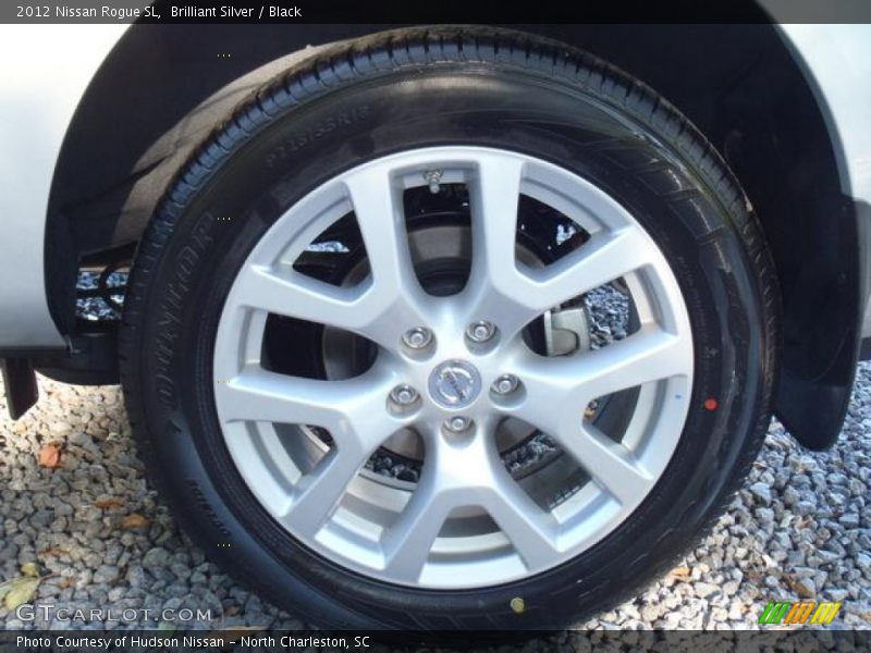 Brilliant Silver / Black 2012 Nissan Rogue SL