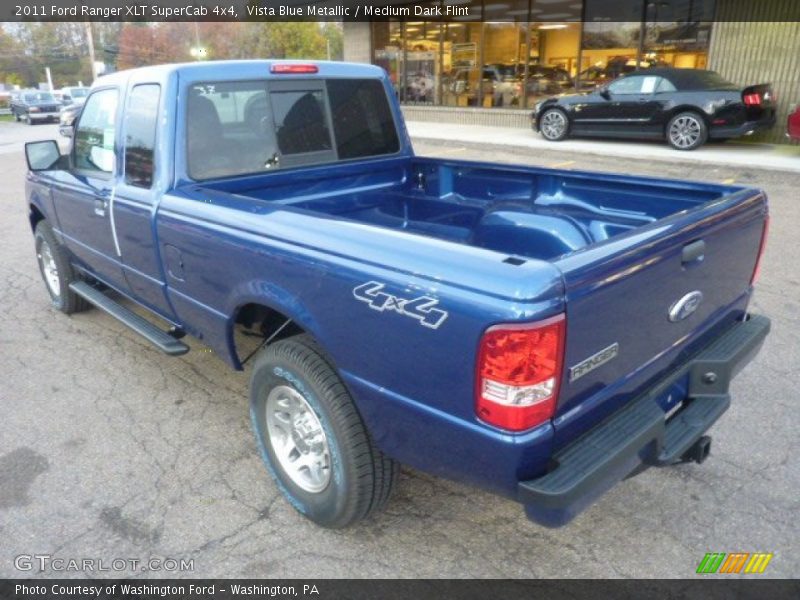 Vista Blue Metallic / Medium Dark Flint 2011 Ford Ranger XLT SuperCab 4x4