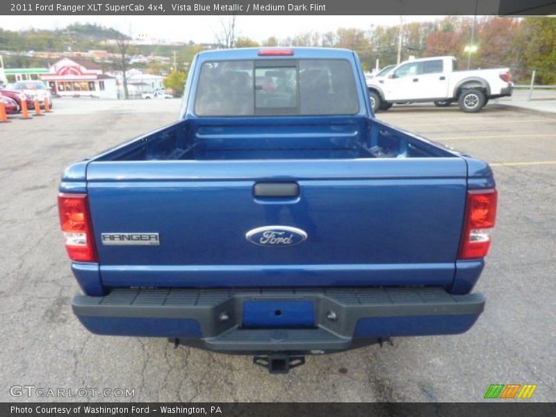 Vista Blue Metallic / Medium Dark Flint 2011 Ford Ranger XLT SuperCab 4x4