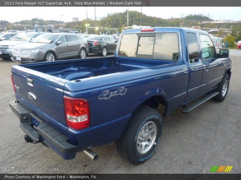 Vista Blue Metallic / Medium Dark Flint 2011 Ford Ranger XLT SuperCab 4x4