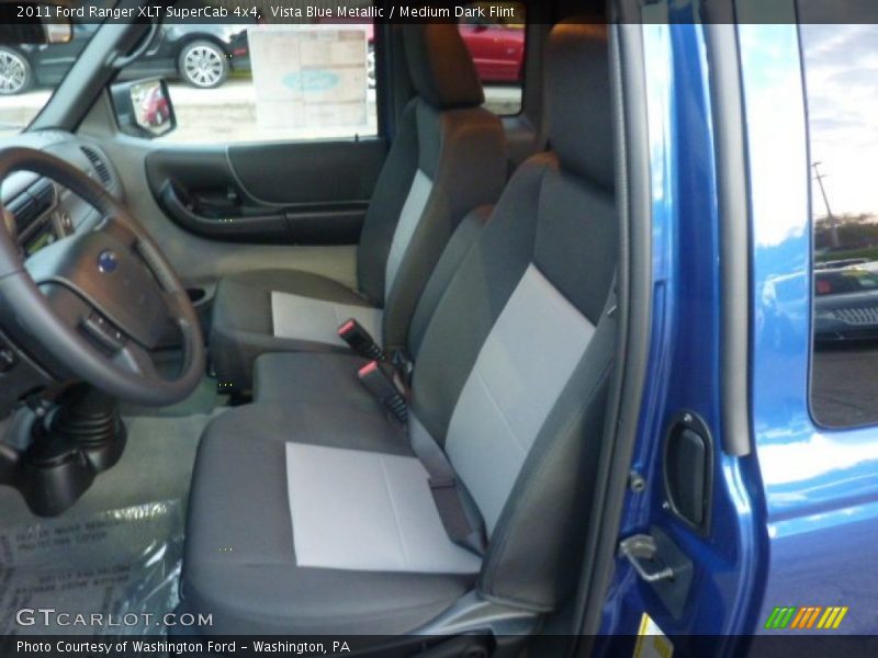Vista Blue Metallic / Medium Dark Flint 2011 Ford Ranger XLT SuperCab 4x4