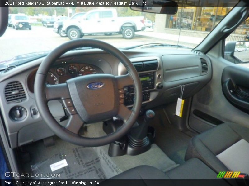 Vista Blue Metallic / Medium Dark Flint 2011 Ford Ranger XLT SuperCab 4x4