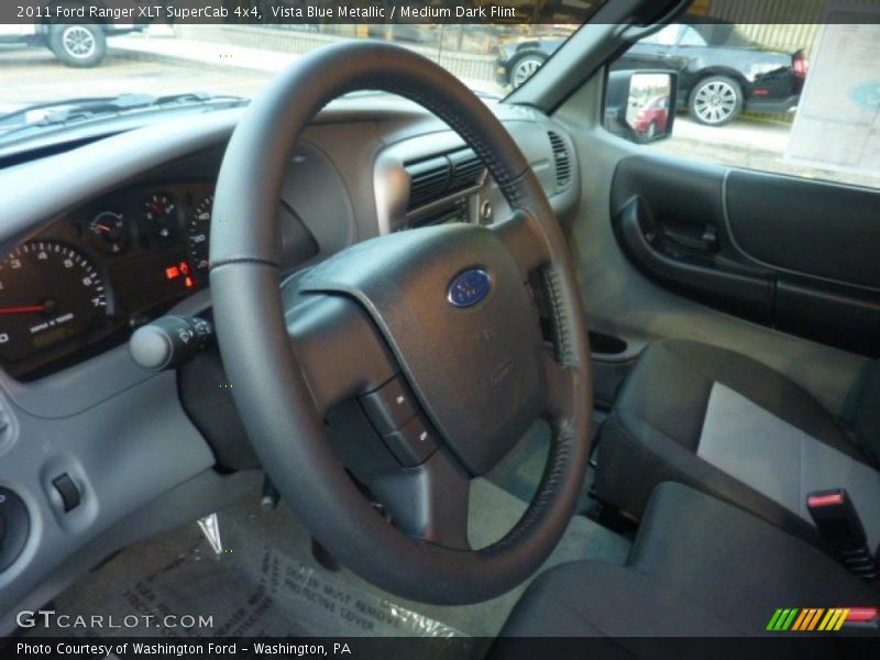 Vista Blue Metallic / Medium Dark Flint 2011 Ford Ranger XLT SuperCab 4x4