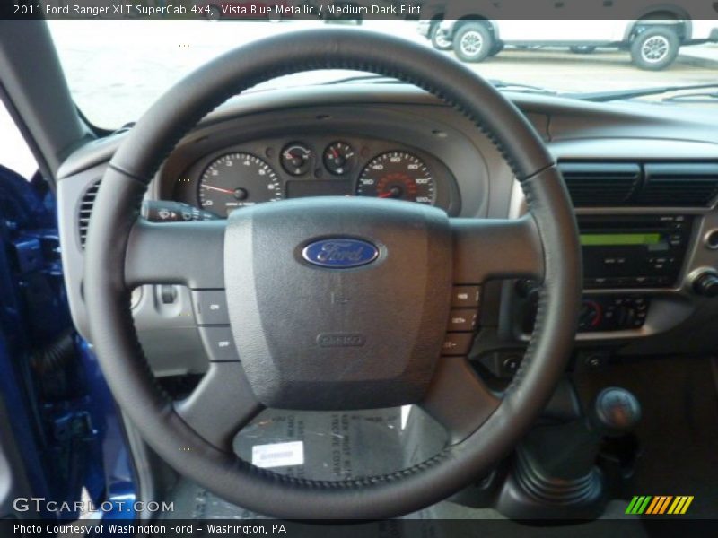 Vista Blue Metallic / Medium Dark Flint 2011 Ford Ranger XLT SuperCab 4x4