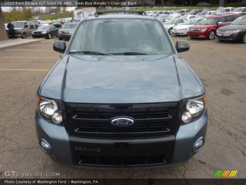 Steel Blue Metallic / Charcoal Black 2012 Ford Escape XLT Sport V6 AWD