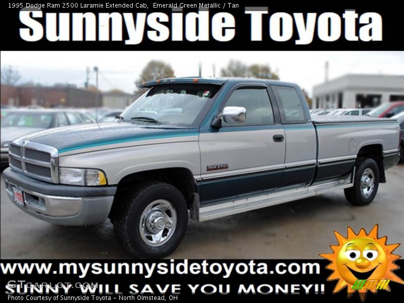 Emerald Green Metallic / Tan 1995 Dodge Ram 2500 Laramie Extended Cab