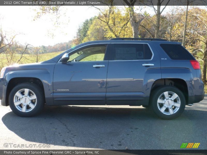 Steel Blue Metallic / Light Titanium 2012 GMC Terrain SLE AWD