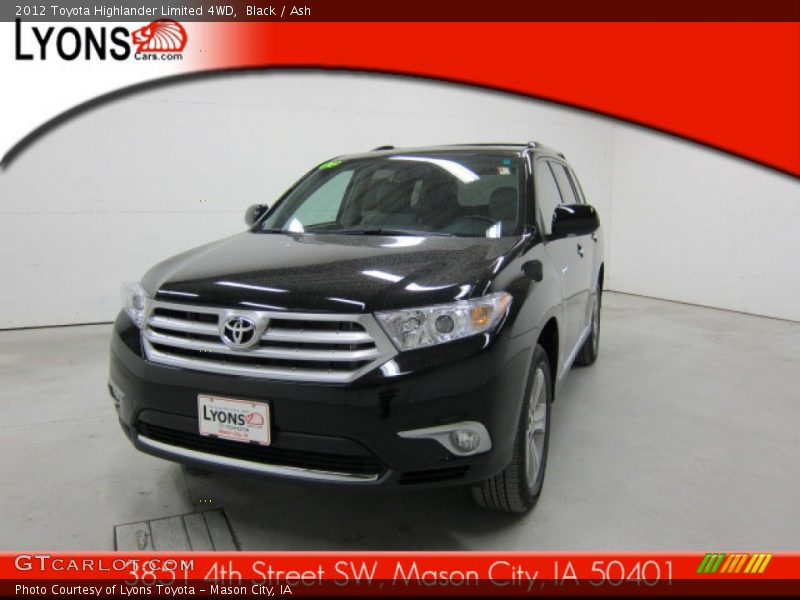 Black / Ash 2012 Toyota Highlander Limited 4WD