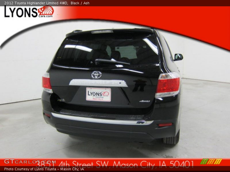 Black / Ash 2012 Toyota Highlander Limited 4WD