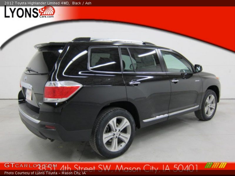 Black / Ash 2012 Toyota Highlander Limited 4WD