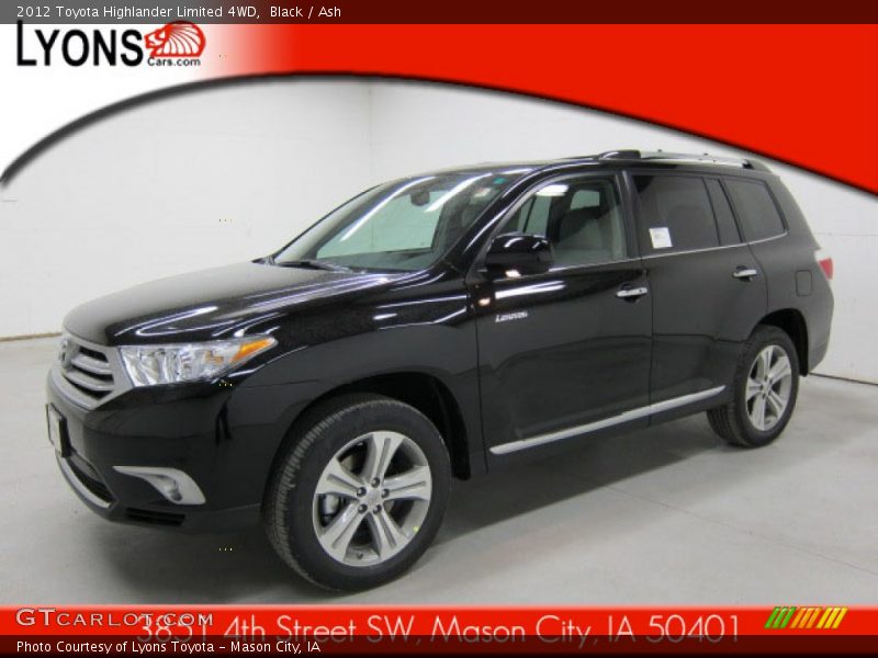 Black / Ash 2012 Toyota Highlander Limited 4WD