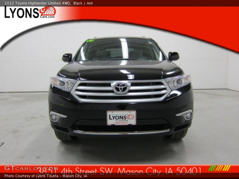 Black / Ash 2012 Toyota Highlander Limited 4WD