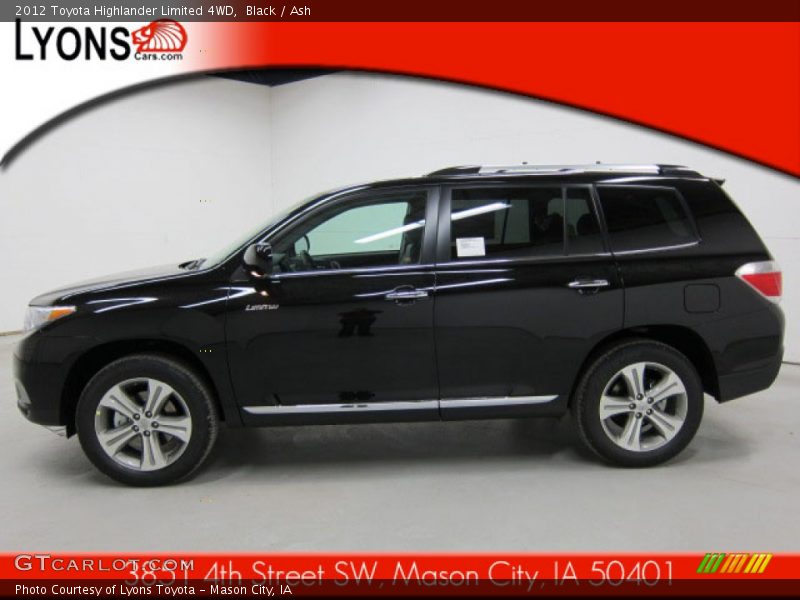 Black / Ash 2012 Toyota Highlander Limited 4WD