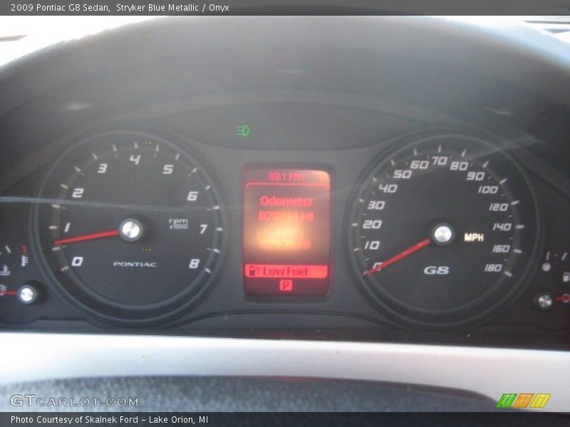 Stryker Blue Metallic / Onyx 2009 Pontiac G8 Sedan