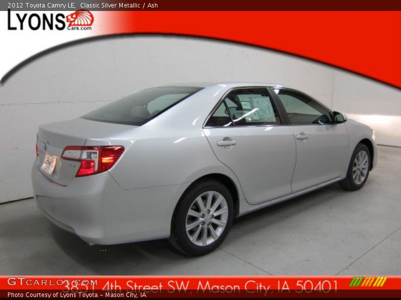 Classic Silver Metallic / Ash 2012 Toyota Camry LE