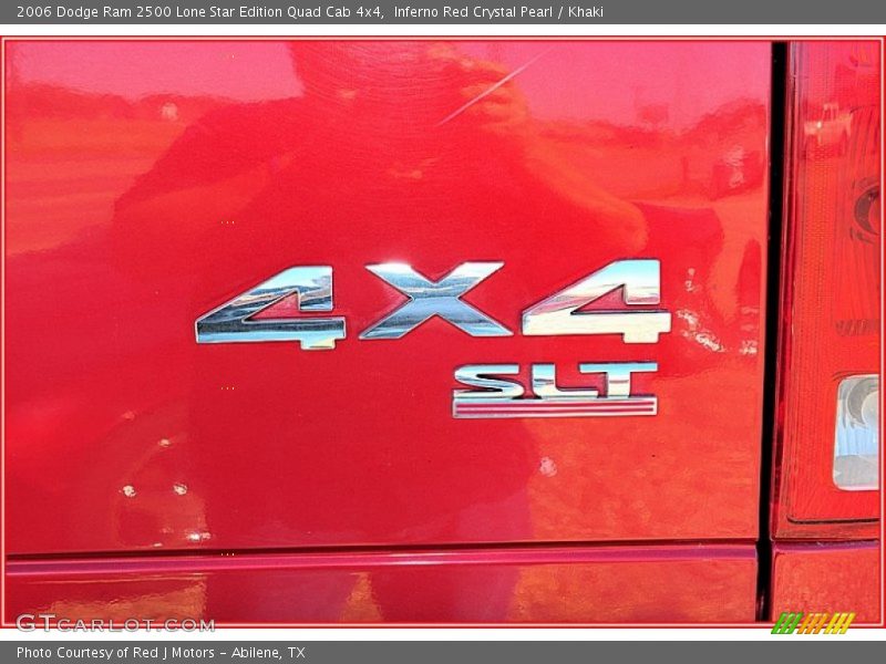 Inferno Red Crystal Pearl / Khaki 2006 Dodge Ram 2500 Lone Star Edition Quad Cab 4x4