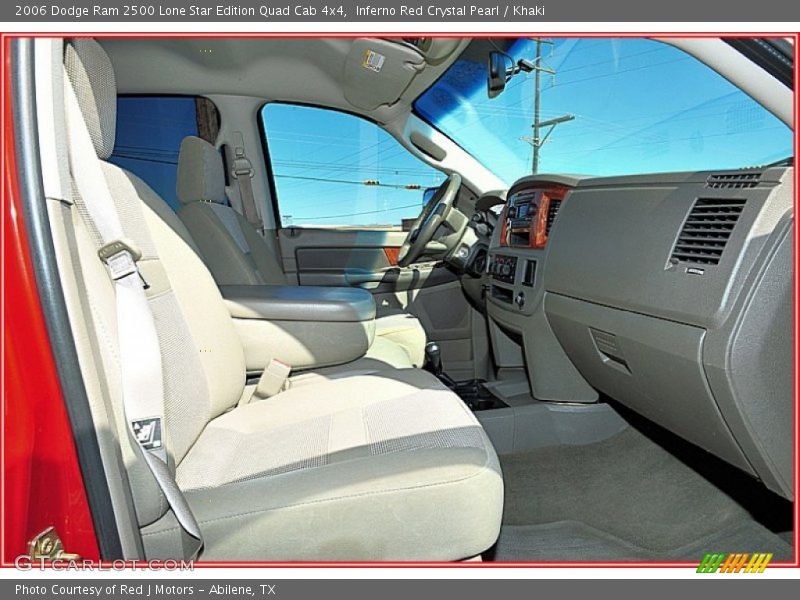 Inferno Red Crystal Pearl / Khaki 2006 Dodge Ram 2500 Lone Star Edition Quad Cab 4x4