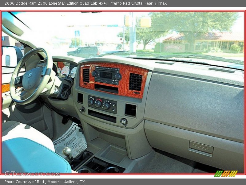 Inferno Red Crystal Pearl / Khaki 2006 Dodge Ram 2500 Lone Star Edition Quad Cab 4x4