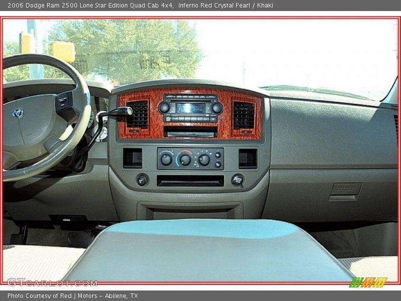 Inferno Red Crystal Pearl / Khaki 2006 Dodge Ram 2500 Lone Star Edition Quad Cab 4x4