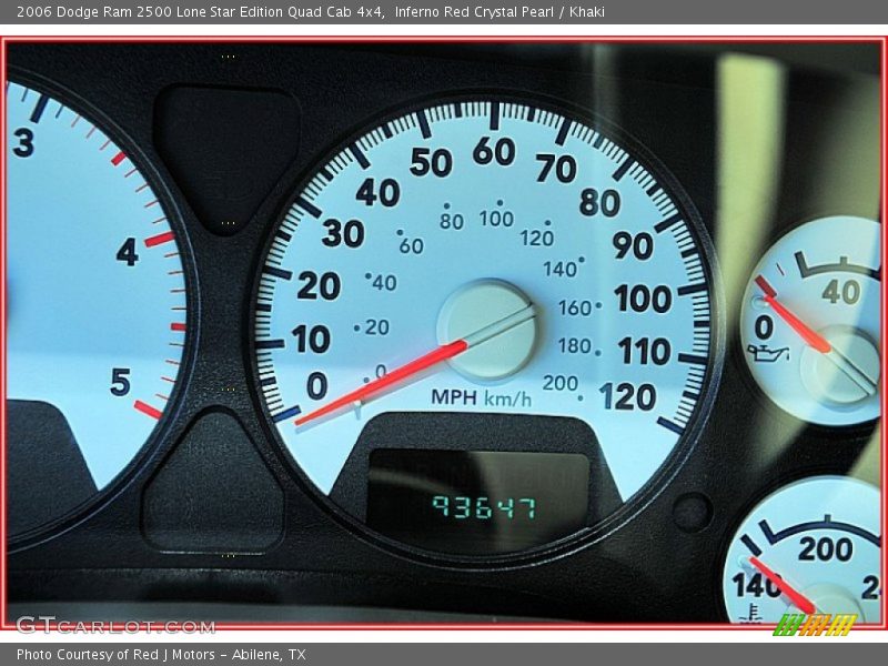 Inferno Red Crystal Pearl / Khaki 2006 Dodge Ram 2500 Lone Star Edition Quad Cab 4x4