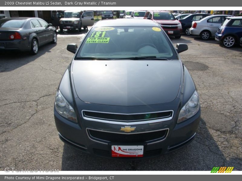Dark Gray Metallic / Titanium 2009 Chevrolet Malibu LS Sedan