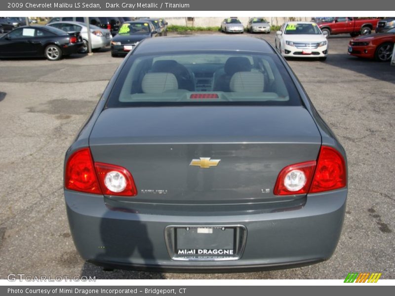 Dark Gray Metallic / Titanium 2009 Chevrolet Malibu LS Sedan
