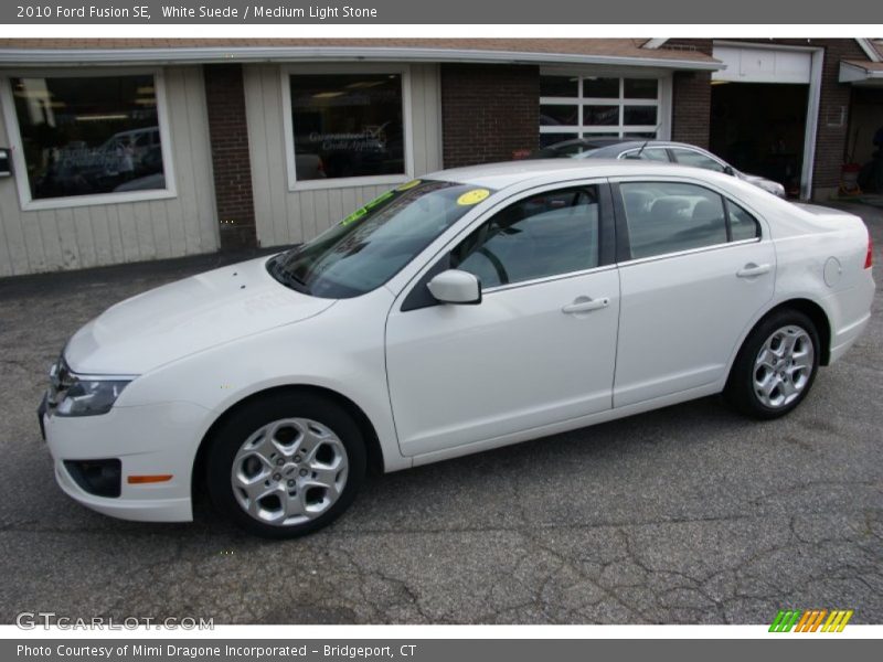 White Suede / Medium Light Stone 2010 Ford Fusion SE
