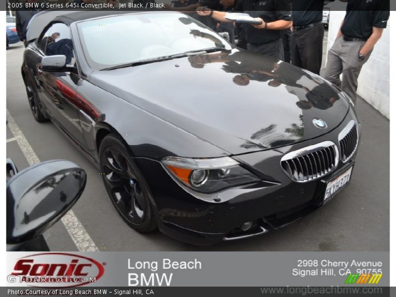 Jet Black / Black 2005 BMW 6 Series 645i Convertible